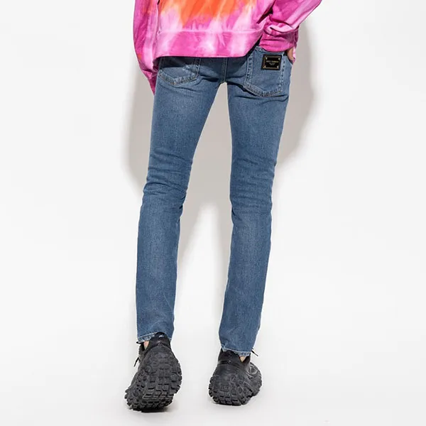 Quần Jean Nam Dolce & Gabbana D&G Blue Skinny G8FS2 Màu Xanh Size 46
