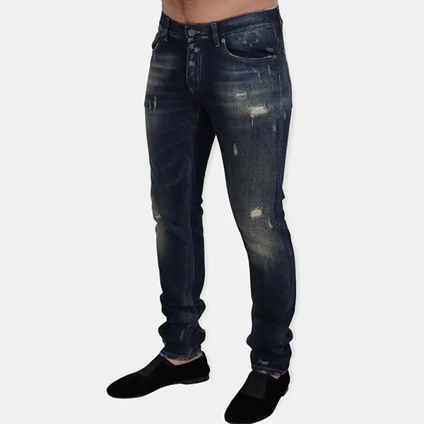 Quần Jean Nam Dolce & Gabbana D&G Wash Dáng Gold G6LBLDG8S31 Màu Xanh Size 48