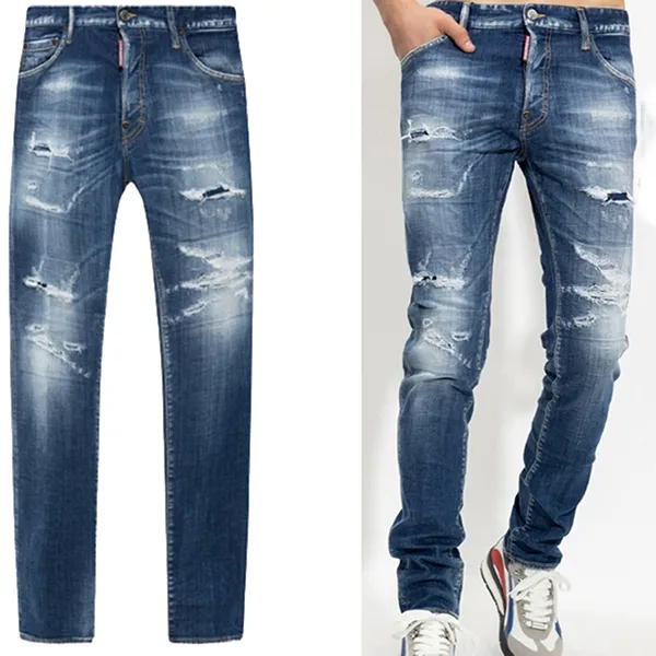 Quần Jean Nam Dsquared2 Cool Guy Slim-Fit Denim S74LB1266 Màu Xanh Size 48 - Thời trang - Vua Hàng Hiệu