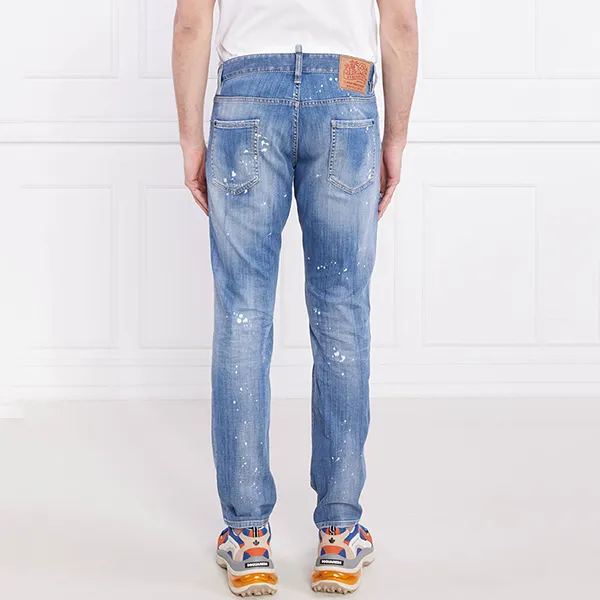 Quần Jean Nam Dsquared2 Cool Guy Tapered Fit S74LB1252 Màu Xanh Size 44