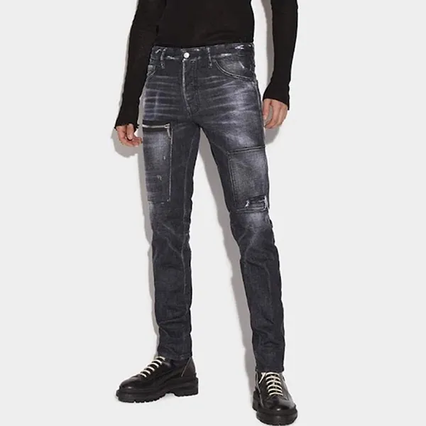 Quần Jean Nam Dsquared2 Coolguy S71LB1042 Màu Đen Xám Size 44 - Thời trang - Vua Hàng Hiệu