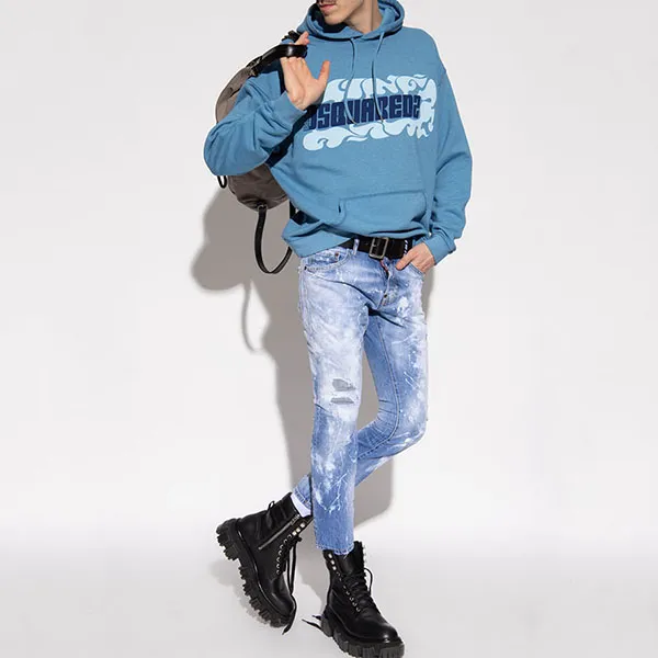 Quần Jean Nam Dsquared2 Skater S71LB1035 Màu Xanh Size 44