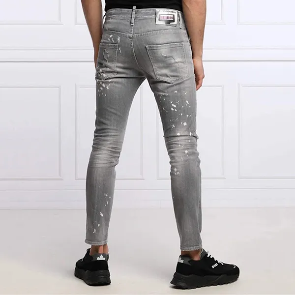 Quần Jean Nam Dsquared2 Skater Slim Fit S71LB1053 Màu Xám Size 44