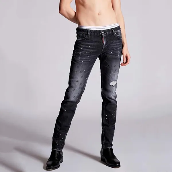 Quần Jean Nam Dsquared2 Slim S71LB0889 Màu Đen Xám Size 48 - Thời trang - Vua Hàng Hiệu