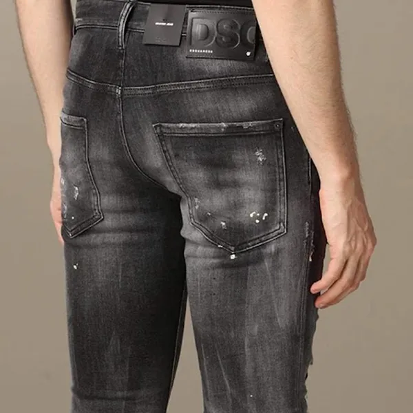 Quần Jean Nam Dsquared2 Super Twinky S74LB0810 Màu Đen Xám Size 44 - Thời trang - Vua Hàng Hiệu