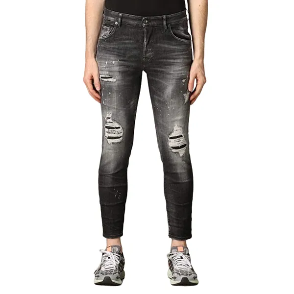 Quần Jean Nam Dsquared2 Super Twinky S74LB0810 Màu Đen Xám Size 44 - Thời trang - Vua Hàng Hiệu
