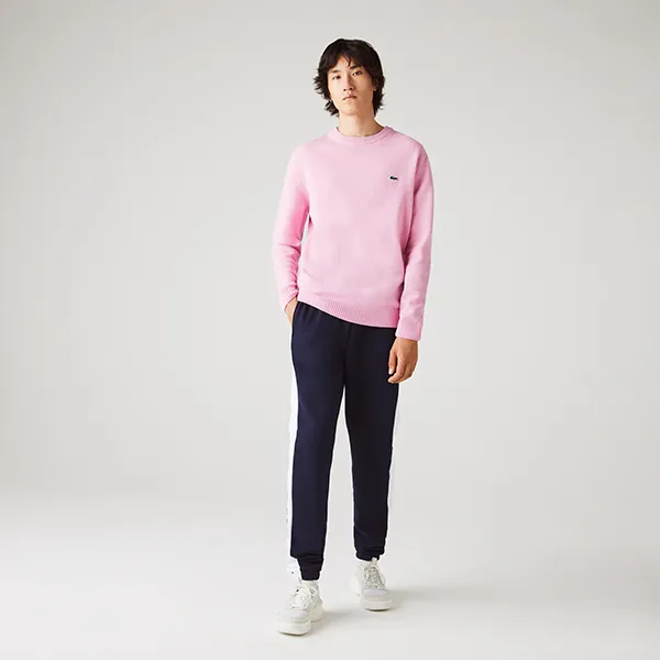 Quần Jogger Unisex Lacoste SPORT Bicolour Fleece XH1554-525 Màu Xanh Navy Size 2