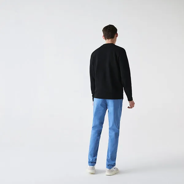 Quần Kaki Nam Lacoste Slim Fit Stretch Cotton Pleated Chino Pants HH8501-776 Màu Xanh Dương Size 29