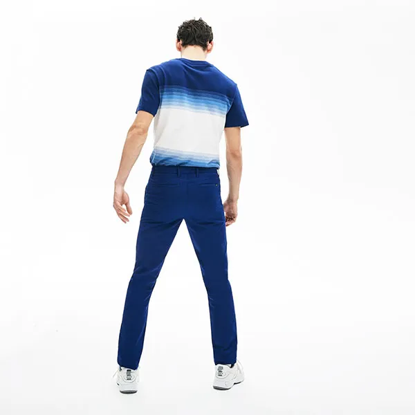 Quần Kaki Nam Lacoste Men's Cotton-Linen Chinos HH5321-F9F Màu Xanh Đậm Size 30