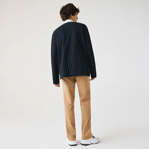 Quần Kaki Nam Lacoste Men's Slim Fit Stretch Cotton Pleated Chino Pants HH3488-02S Màu Beige Size 32
