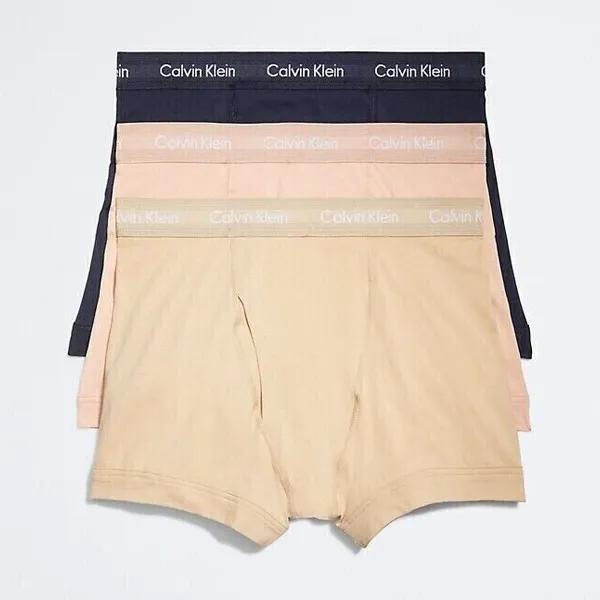 Set 3 Quần Lót Nam Calvin Klein CK Men's Cotton Stretch Trunk Underwear 3 Pack NB2615921 Size S