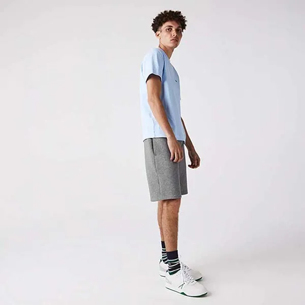 Quần Nam Short Lacoste Blend Bermuda Men's Cotton GH6839-1VQ Màu Xám Size 3