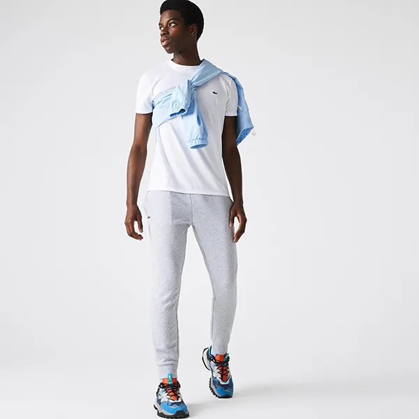 Quần Nỉ Nam Lacoste Men's Cotton Sweatpants XH9507-CCA Màu Xám Nhạt Size 3