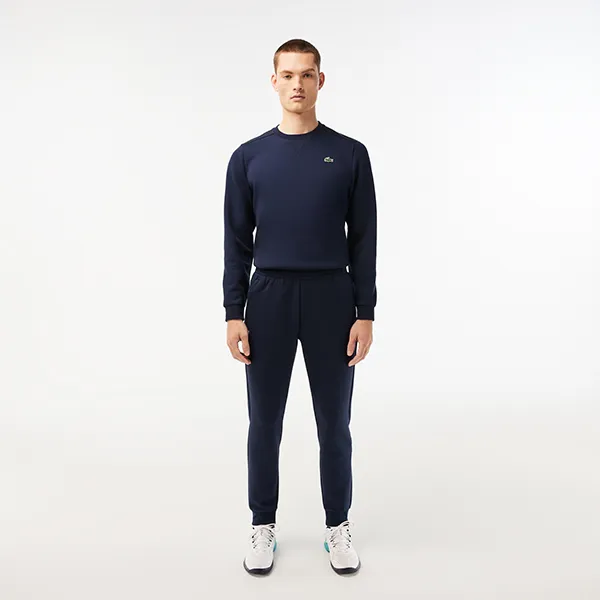 Quần Nỉ Nam Lacoste Men's Mesh Panels Sweatpants XH9559-423 Màu Xanh Navy Size 4