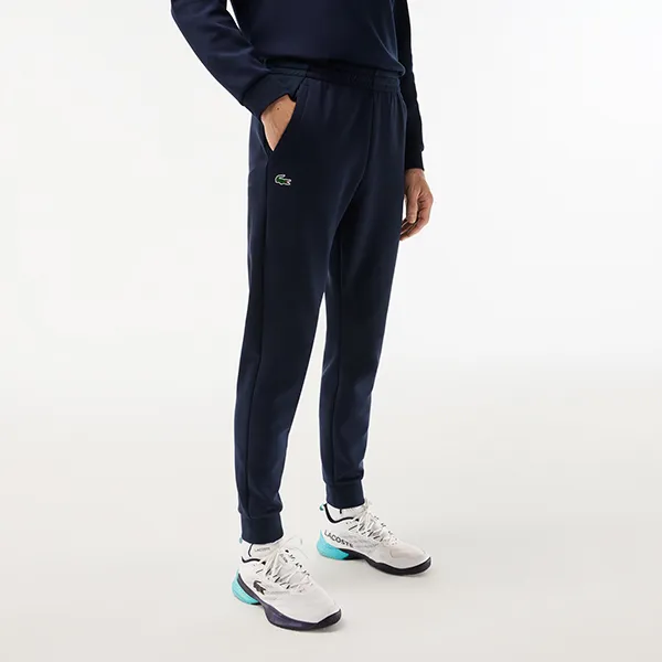 Quần Nỉ Nam Lacoste Men's Mesh Panels Sweatpants XH9559-423 Màu Xanh Navy Size 4