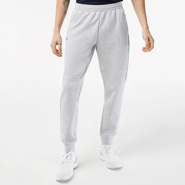 Quần Nỉ Nam Lacoste Men's Mesh Panels Sweatpants XH9559-9YA Màu Xám Size 3