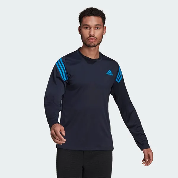 Áo Thun Dài Tay Nam Adidas Training Icons HC2770 Màu Tím Than - Thời trang - Vua Hàng Hiệu