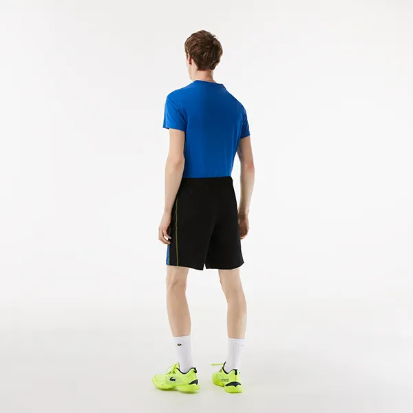 Quần Short Nam Lacoste Men's Recycled Polyester Tennis Shorts GH5201 - XIS Màu Đen Size 3