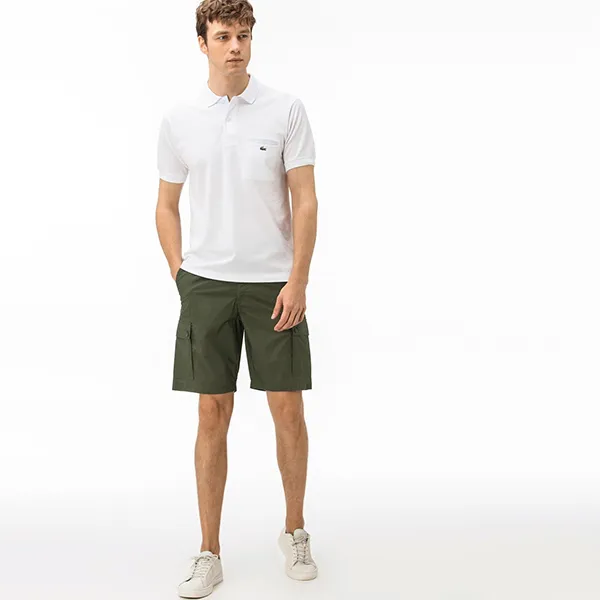 Quần Short Nam Lacoste Men's Bermudas FH0950 - 50Y Màu Xanh Rêu Size 30