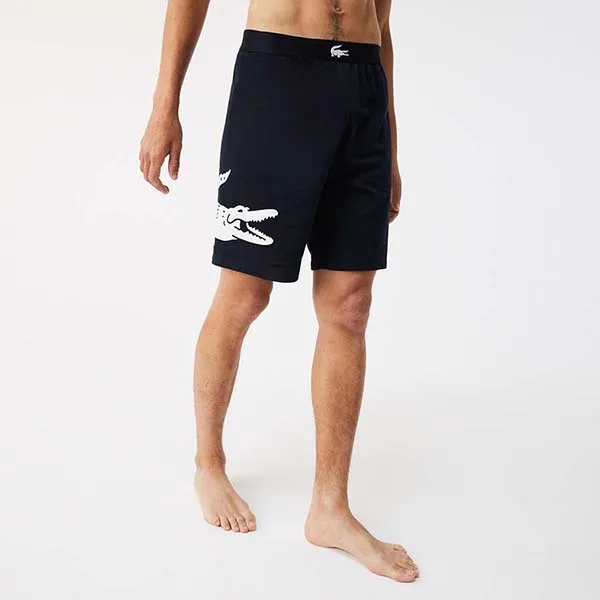 Quần Short Nam Lacoste Men's Crocodile Print And Branded Stretch Cotton Indoor GH5461-525 Màu Xanh Đen Size M - Thời trang - Vua Hàng Hiệu