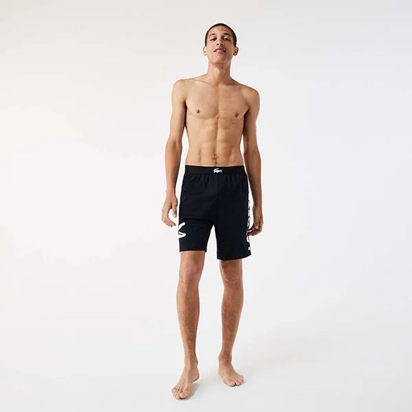 Quần Short Nam Lacoste Men's Crocodile Print And Branded Stretch Cotton Indoor GH5461-525 Màu Xanh Đen Size M - Thời trang - Vua Hàng Hiệu