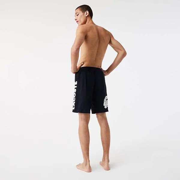 Quần Short Nam Lacoste Men's Crocodile Print And Branded Stretch Cotton Indoor GH5461-525 Màu Xanh Đen Size M - Thời trang - Vua Hàng Hiệu