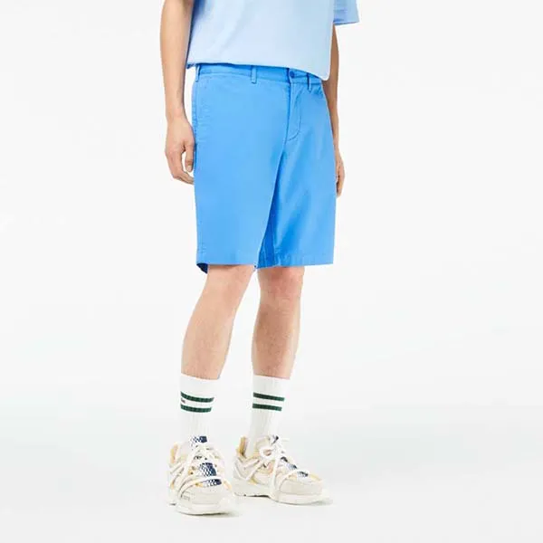 Quần Short Nam Lacoste Men's In Stretch Cotton FH2647-L99 Màu Xanh Blue Size 30