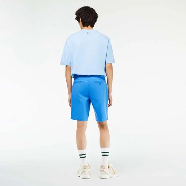 Quần Short Nam Lacoste Men's In Stretch Cotton FH2647-L99 Màu Xanh Blue Size 30