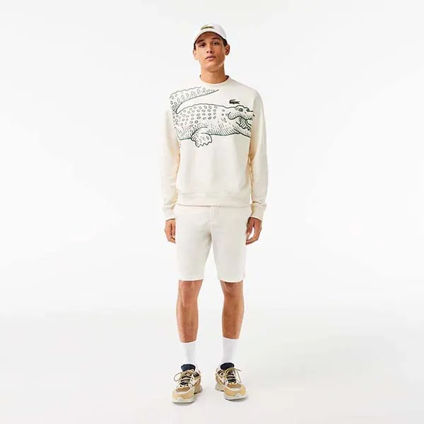 Quần Short Nam Lacoste Men's Slim Fit Stretch Cotton Bermuda FH2647-70V Màu Trắng Size 30 - Thời trang - Vua Hàng Hiệu