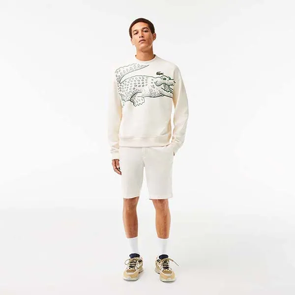 Quần Short Nam Lacoste Men's Slim Fit Stretch Cotton Bermuda FH2647-70V Màu Trắng Size 30 - Thời trang - Vua Hàng Hiệu