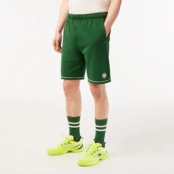 Quần Short Nam Lacoste Men's Sport Roland Garros Edition Flannel Shorts GH6924 - 132 Màu Xanh Green Size 3 - Thời trang - Vua Hàng Hiệu