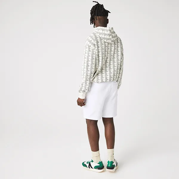 Quần Short Nam Lacoste Men's SPORT Tennis Fleece Shorts GH2136-001 Màu Trắng Size 4