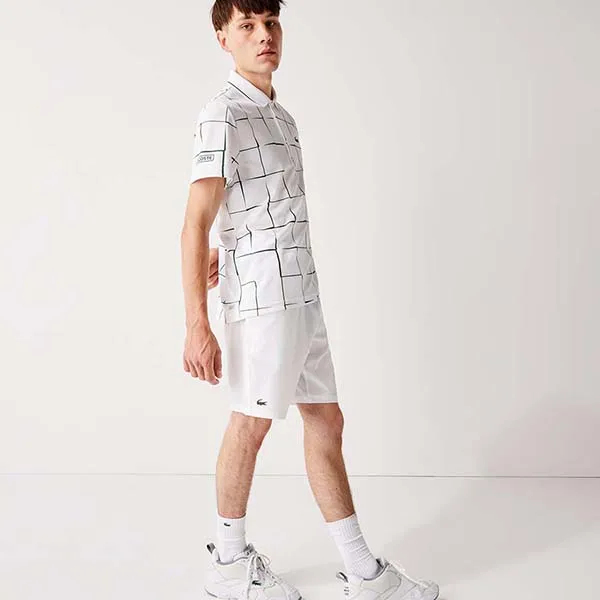 Quần Short Nam Lacoste Men's Sport Tennis Stretch GH8107-001 White Màu Trắng Size 3 - Thời trang - Vua Hàng Hiệu