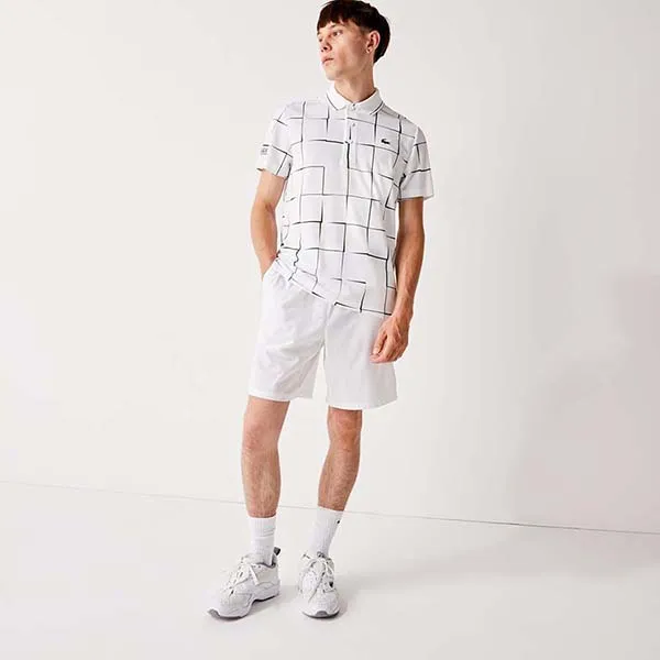 Quần Short Nam Lacoste Men's Sport Tennis Stretch GH8107-001 White Màu Trắng Size 3 - Thời trang - Vua Hàng Hiệu