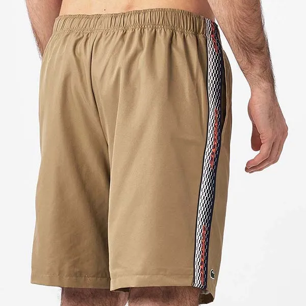 Quần Short Nam Lacoste Tennis Recycled Polyester Beige GH5212.CB8 Màu Be Size 5