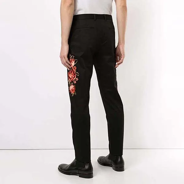 Quần Tây Nam Dolce & Gabbana D&G Men's Black Floral Màu Đen Họa Tiết Size 44 - Thời trang - Vua Hàng Hiệu