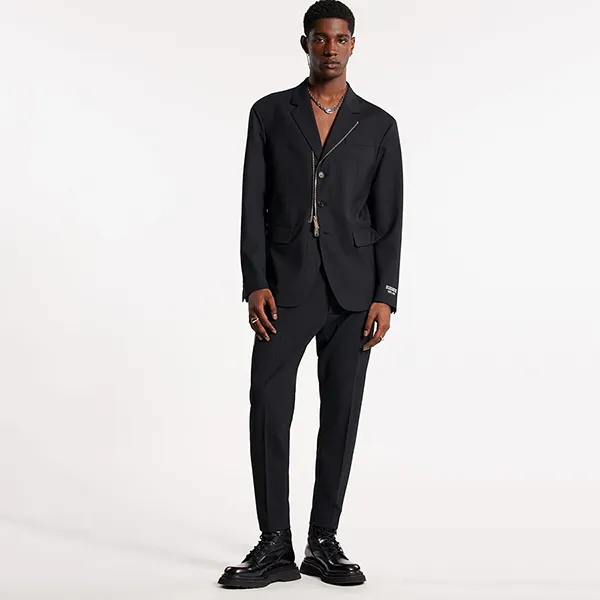 Quần Tây Nam Dsquared2 Skinny Techno Pants S74KB0705S40320900 Màu Đen Size 48