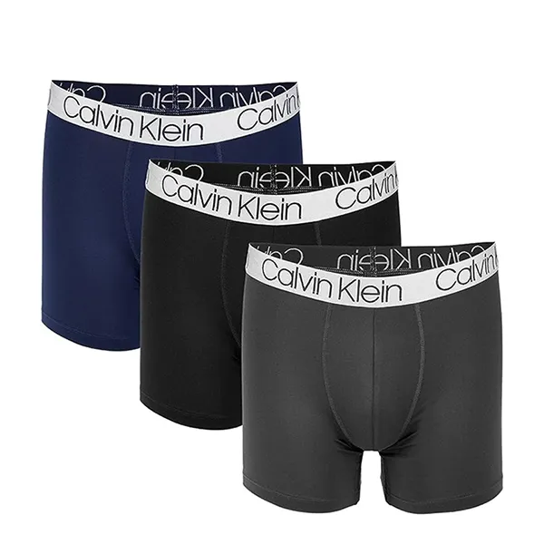 Set 3 Quần Lót Nam Calvin Klein CK Microfiber Boxer Briefs NB2213O 8R8 Màu Đen/Xám/Xanh - Thời trang - Vua Hàng Hiệu
