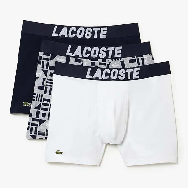 Set 3 Quần Lót Nam Lacoste Men’s Nautical Print Boxer Brief 6H9922 5KC Nhiều Màu Size S - Thời trang - Vua Hàng Hiệu