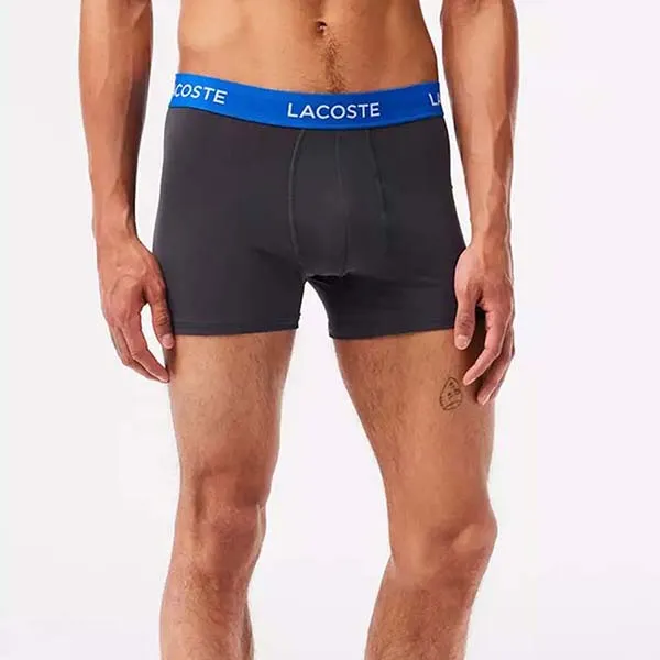 Set 3 Quần Lót Nam Lacoste Men's Striped Waist Microfiber Trunk 5H6562-8W3 Màu Xám Size S - Thời trang - Vua Hàng Hiệu