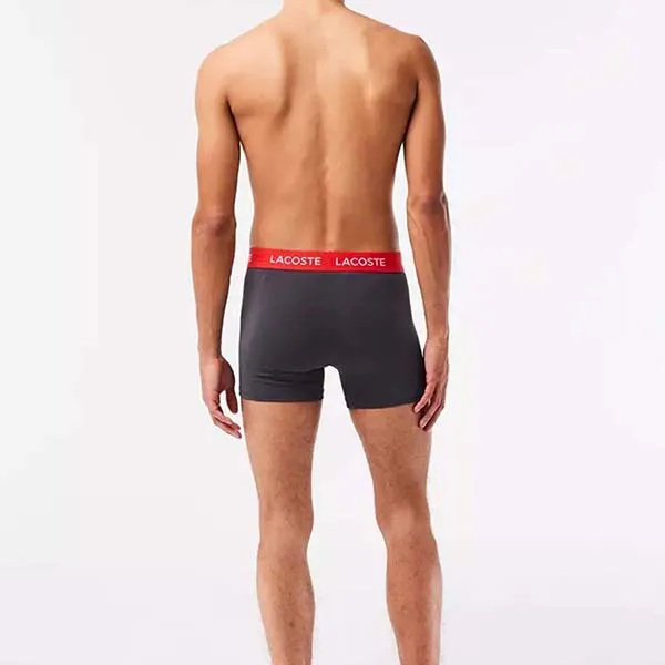 Set 3 Quần Lót Nam Lacoste Men's Striped Waist Microfiber Trunk 5H6562-8W3 Màu Xám Size S - Thời trang - Vua Hàng Hiệu