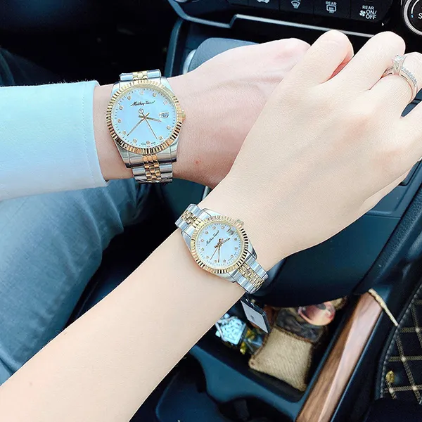 Set Đồng Hồ Unisex Mathey-Tissot Rolly II Crystal H710BI - D710BI Màu Demi (Vàng - Bạc)