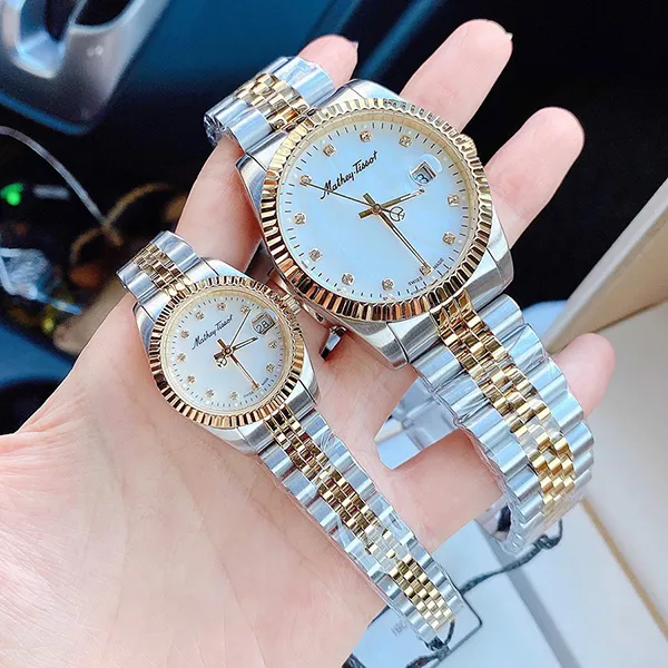Set Đồng Hồ Unisex Mathey-Tissot Rolly II Crystal H710BI - D710BI Màu Demi (Vàng - Bạc)