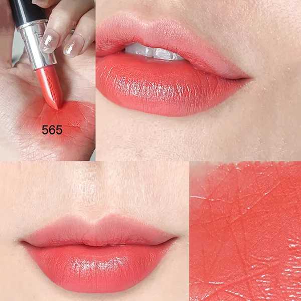 Son MAC Lustreglass Sheer-Shine Lipstick 565 Màu Hồng Đào 3g - Son Môi - Vua Hàng Hiệu