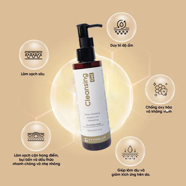 Sữa Rửa Mặt Dạng Gel Dịu Nhẹ Kyung Lab Cleansing Gel 150ml - Mỹ phẩm - Vua Hàng Hiệu