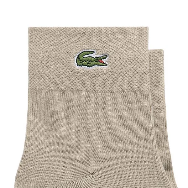 Tất Nam Lacoste Men's Basic Medium Neck Socks RA019E - BEIGE Màu Be