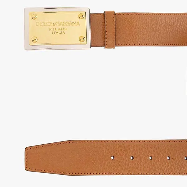 Thắt Lưng Nam Dolce & Gabbana D&G Brown Belt With Logo BC4676 AY987-87576 Màu Nâu Size 85 - Thắt lưng - Vua Hàng Hiệu