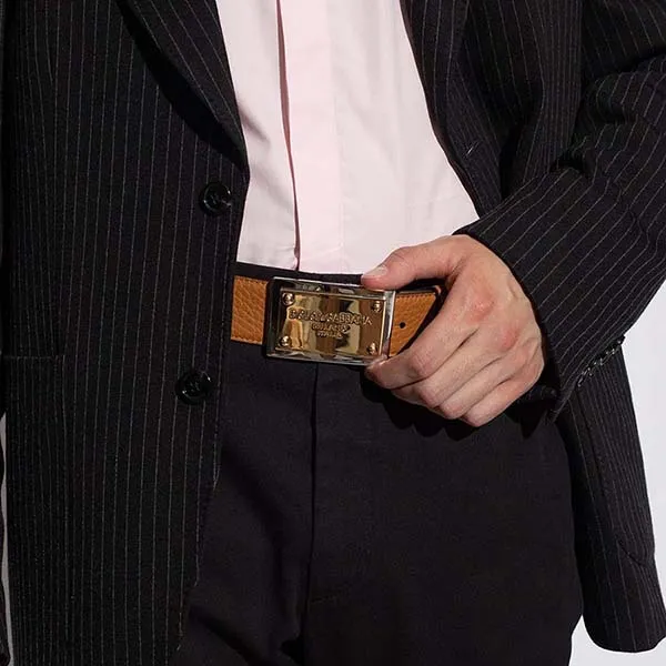 Thắt Lưng Nam Dolce & Gabbana D&G Brown Belt With Logo BC4676 AY987-87576 Màu Nâu Size 85 - Thắt lưng - Vua Hàng Hiệu