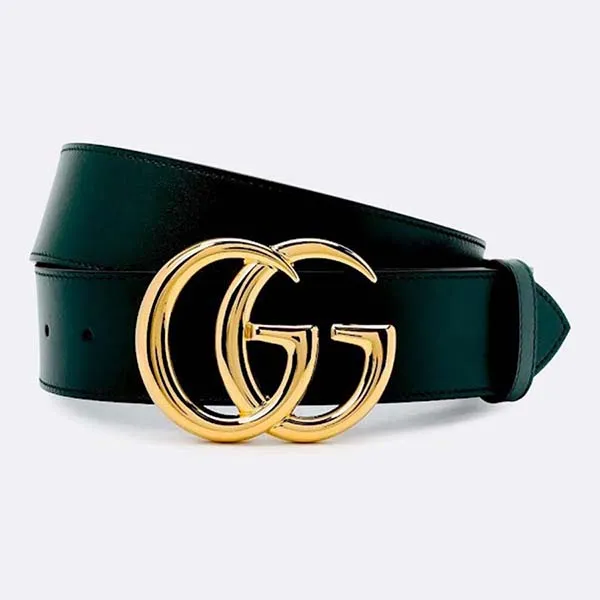Thắt Lưng Nam Gucci GG Leather Belt 406831 Màu Xanh Lá Size 85