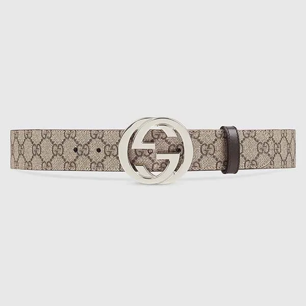 Thắt Lưng Nam Gucci GG Supreme Belt With G Buckle 411924 Màu Be Nâu Size 95 - Thắt lưng - Vua Hàng Hiệu